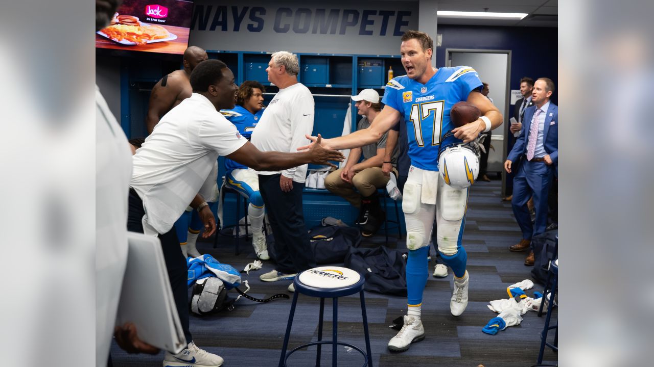 Postgame locker room celebration