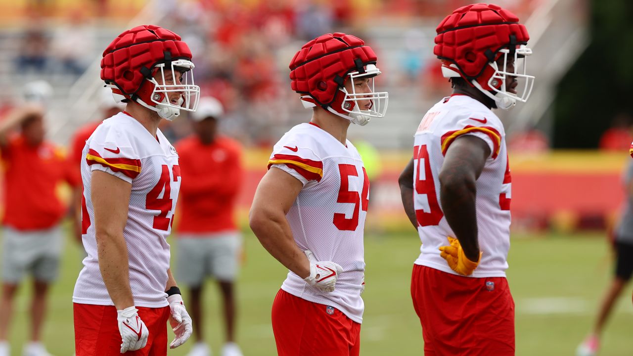 Kansas City Chiefs defensive tackle Chris Williams participates in a drill  during NFL football training camp Saturday, July 29, 2023, in St. Joseph,  Mo. (AP Photo/Charlie Riedel Stock Photo - Alamy