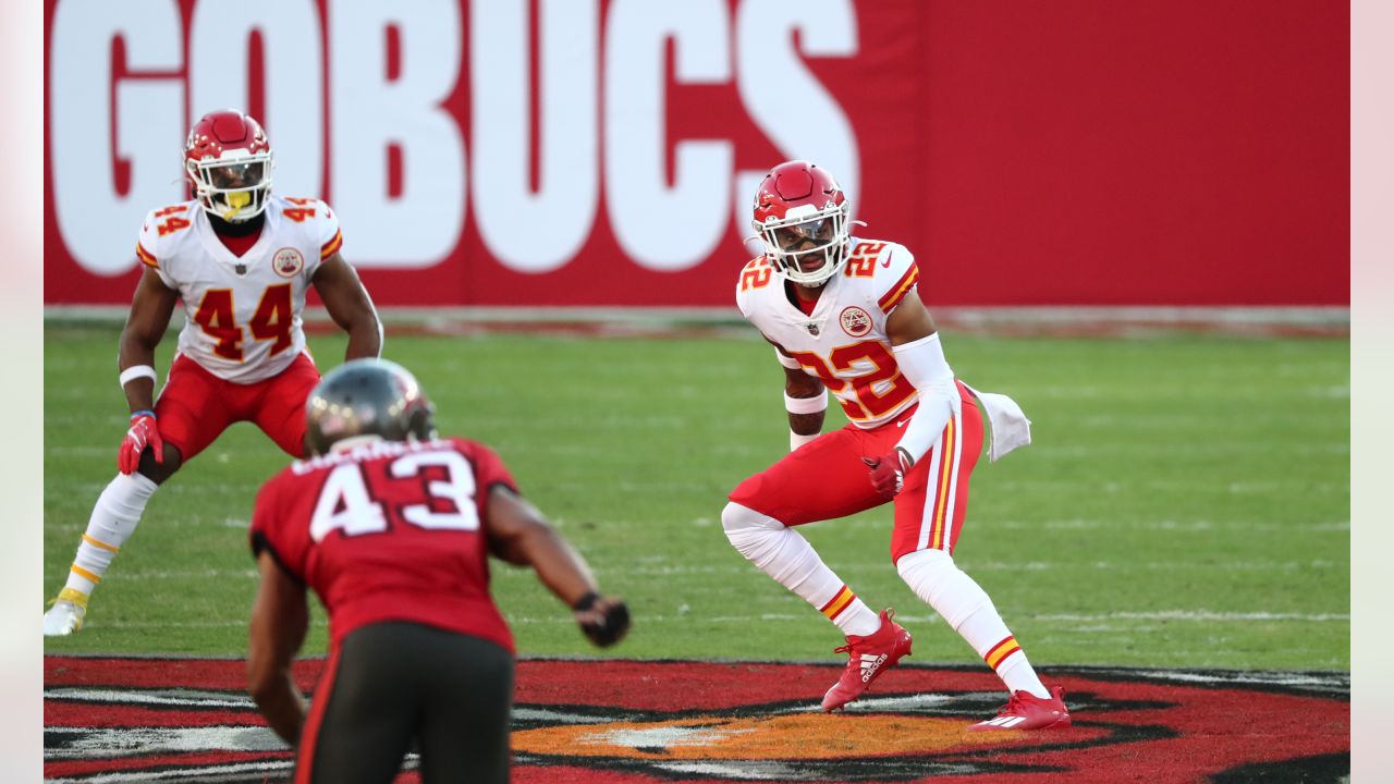 Kansas City Chiefs safety Juan Thornhill during pre-game warmups