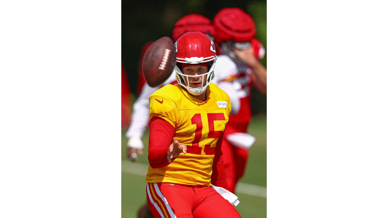 Kansas City Chiefs running back Jerrion Ealy runs the ball during NFL  football training camp Saturday, July 29, 2023, in St. Joseph, Mo. (AP  Photo/Charlie Riedel Stock Photo - Alamy