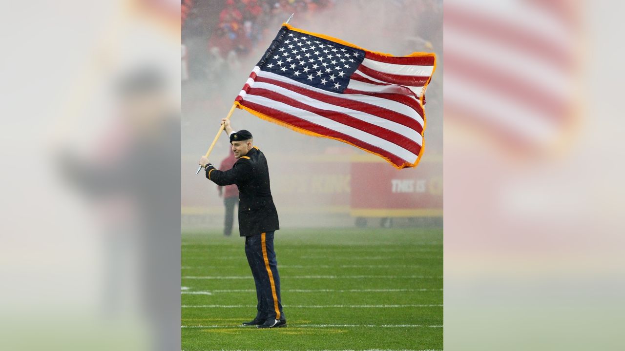 DVIDS - Images - Flag-holding Ceremony at Kansas City Chiefs Salute to  Service Game [Image 1 of 8]