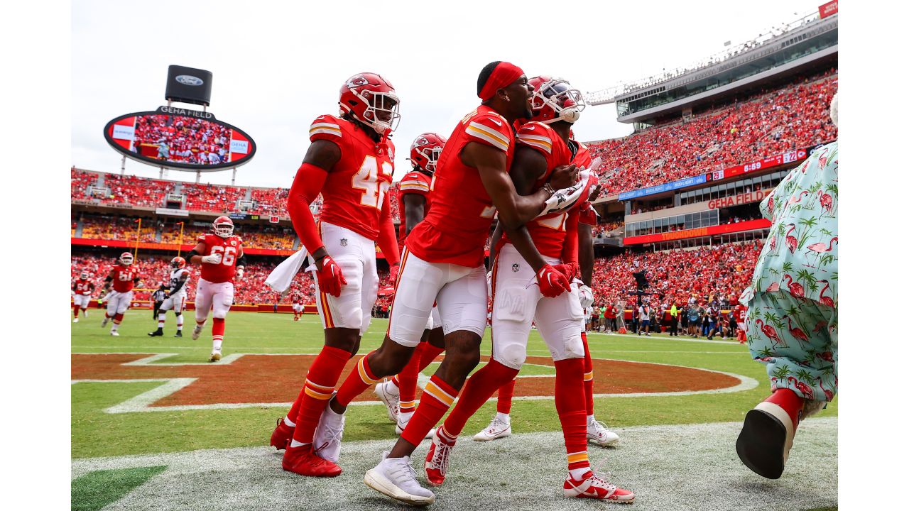 Kansas City Chiefs quarterback Patrick Mahomes (15) during a preseason NFL  football game, Saturday, Aug.13, 2022, in Chicago. (AP Photo/David Banks  Stock Photo - Alamy