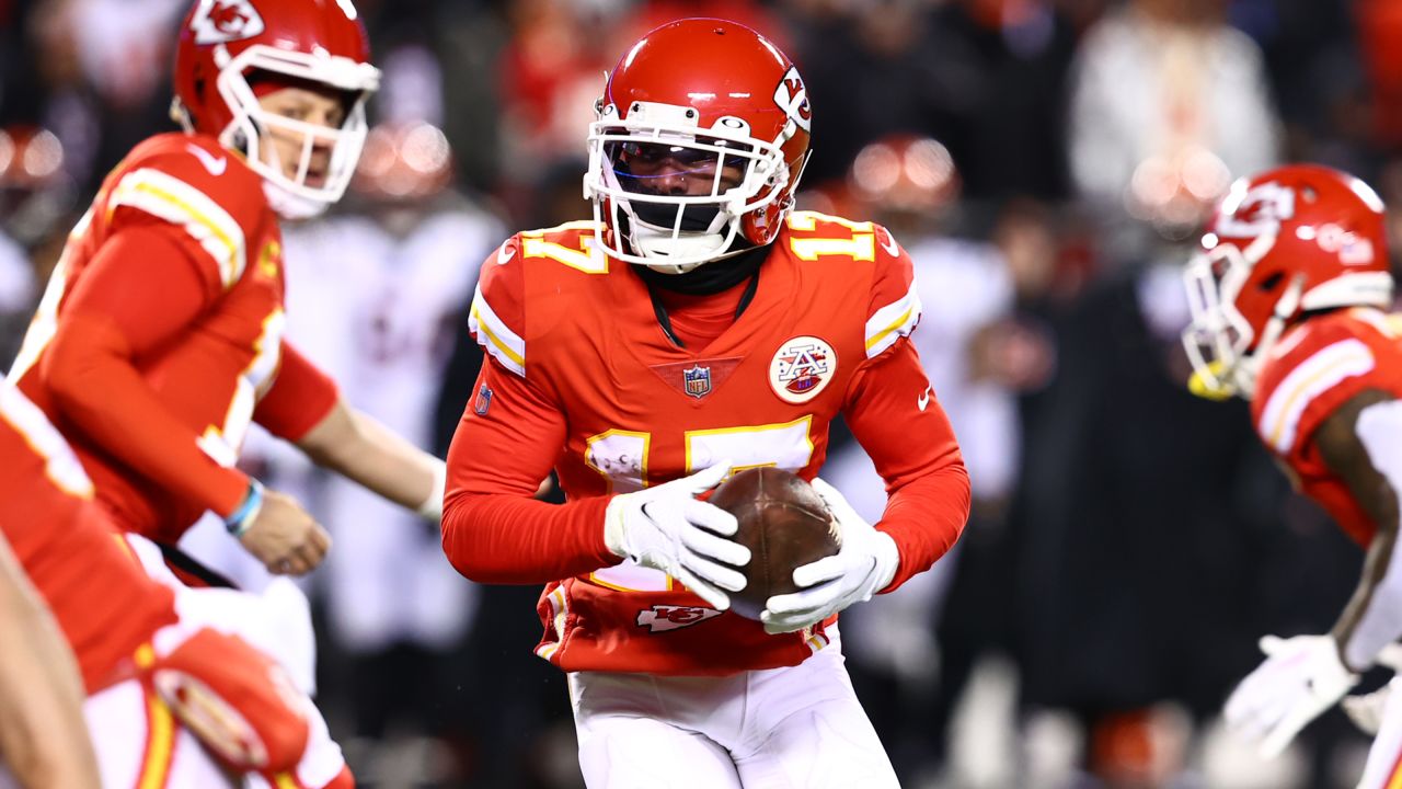 IRVINE, CALIFORNIA - 23 JAN 2022: Helmets for the Cincinnati Bengals and  Kansas City Chiefs opponents in the AFC Conference Championship Game. Stock  Photo