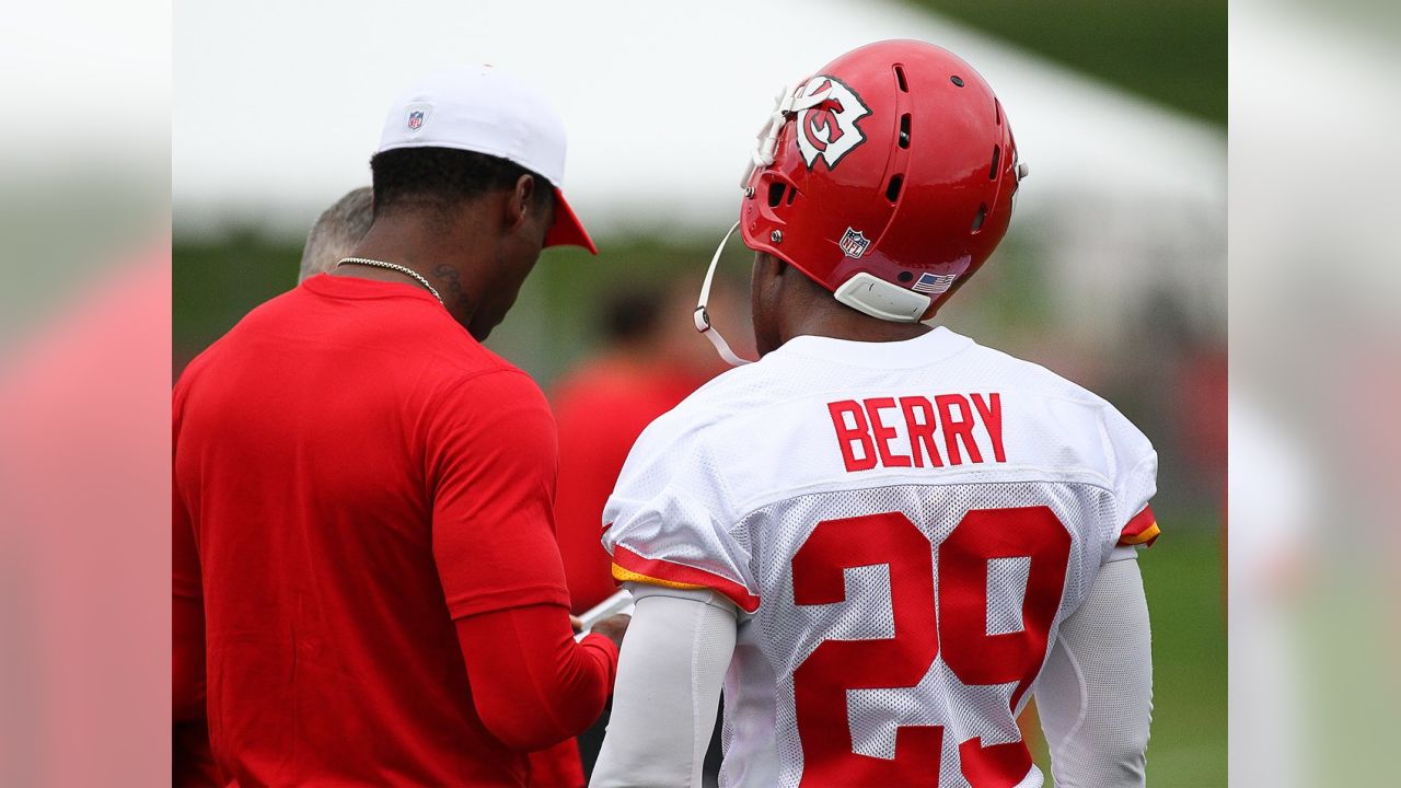 Eric Berry, September 15, 2013, Chiefs home opener. The Chiefs wore red  pants with red …