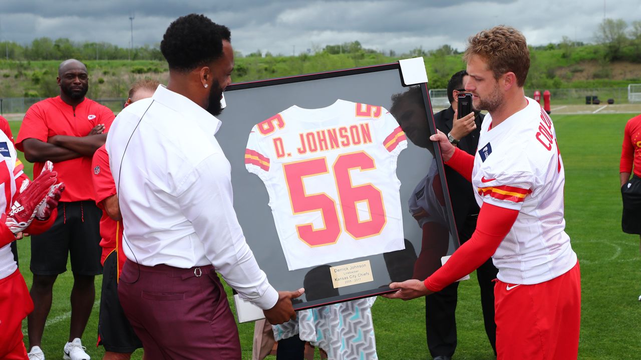 Derrick Johnson Signed Kansas City Chiefs Throwback Jersey (PSA