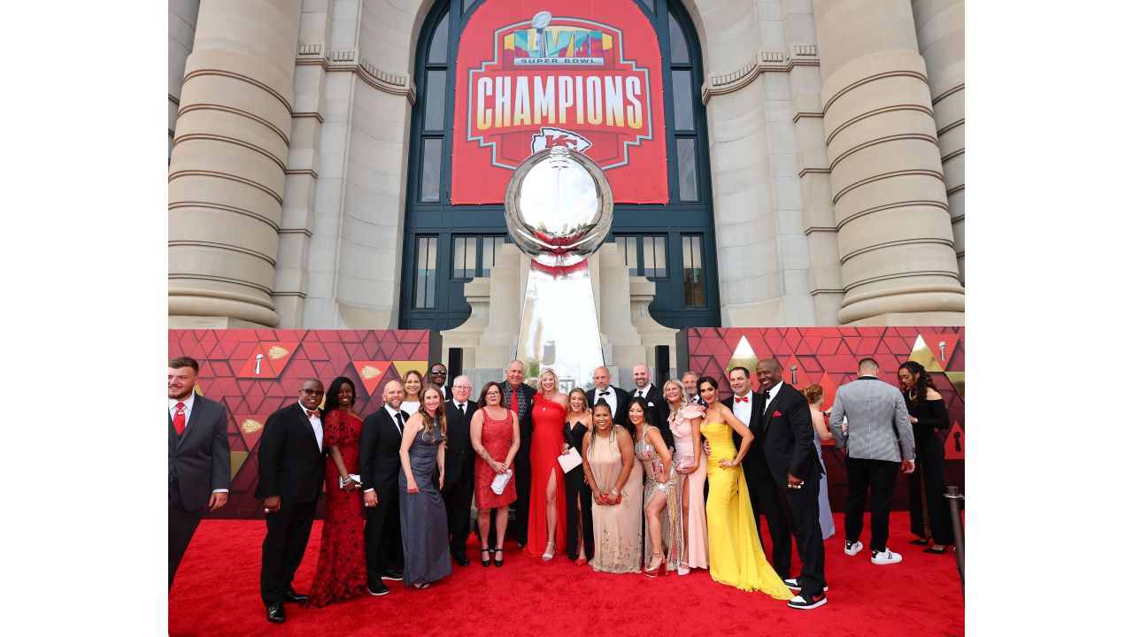 See the fashions worn by Kansas City Chiefs on red carpet for Super Bowl  ring ceremony