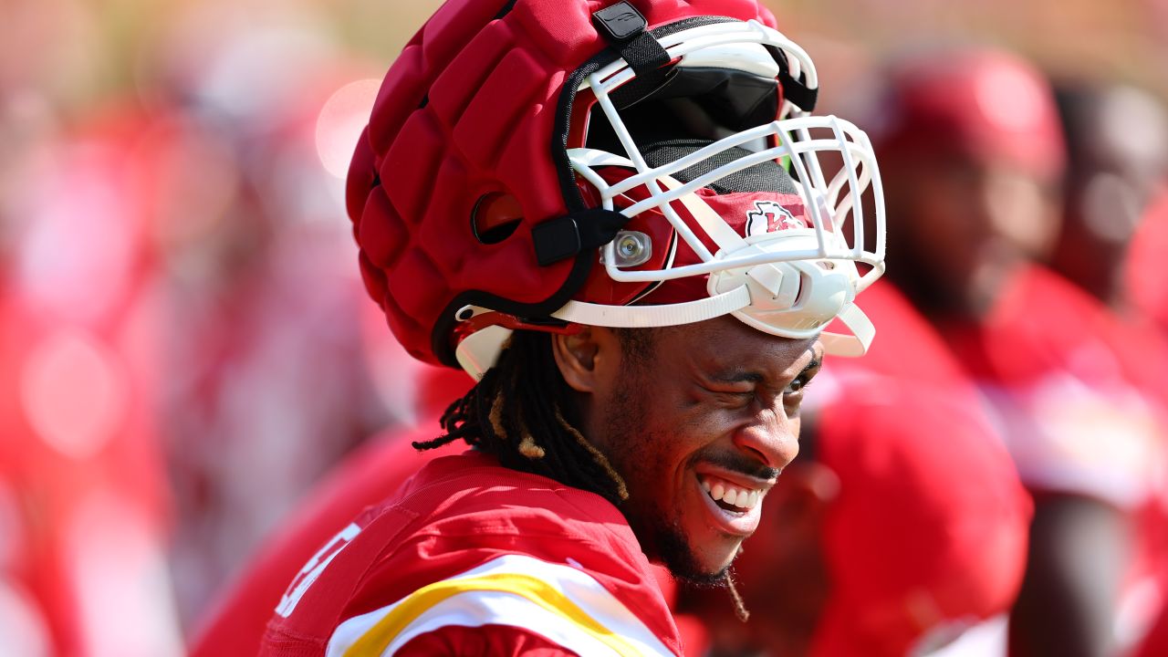 Kansas City Chiefs wide receiver Jerrion Ealy arrives at NFL football  training camp Friday, July 28, 2023, in St. Joseph, Mo. (AP Photo/Charlie  Riedel Stock Photo - Alamy