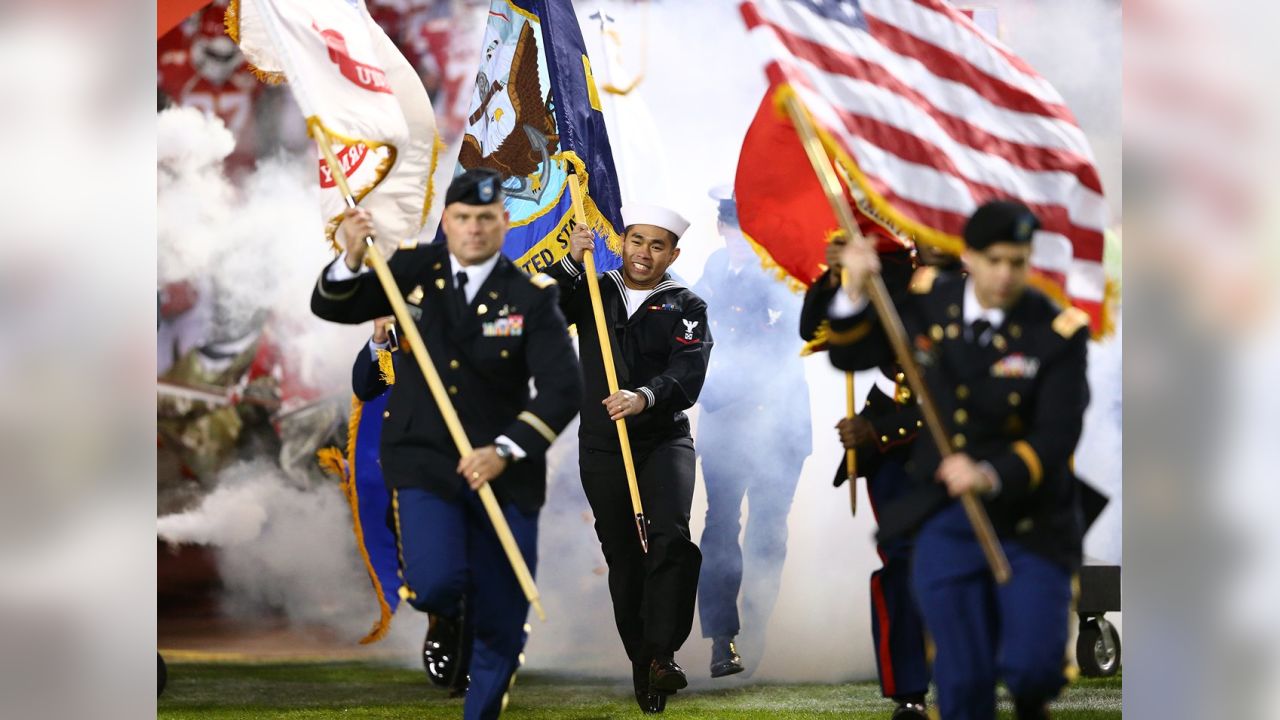 DVIDS - Images - Flag-holding Ceremony at Kansas City Chiefs Salute to  Service Game [Image 2 of 8]