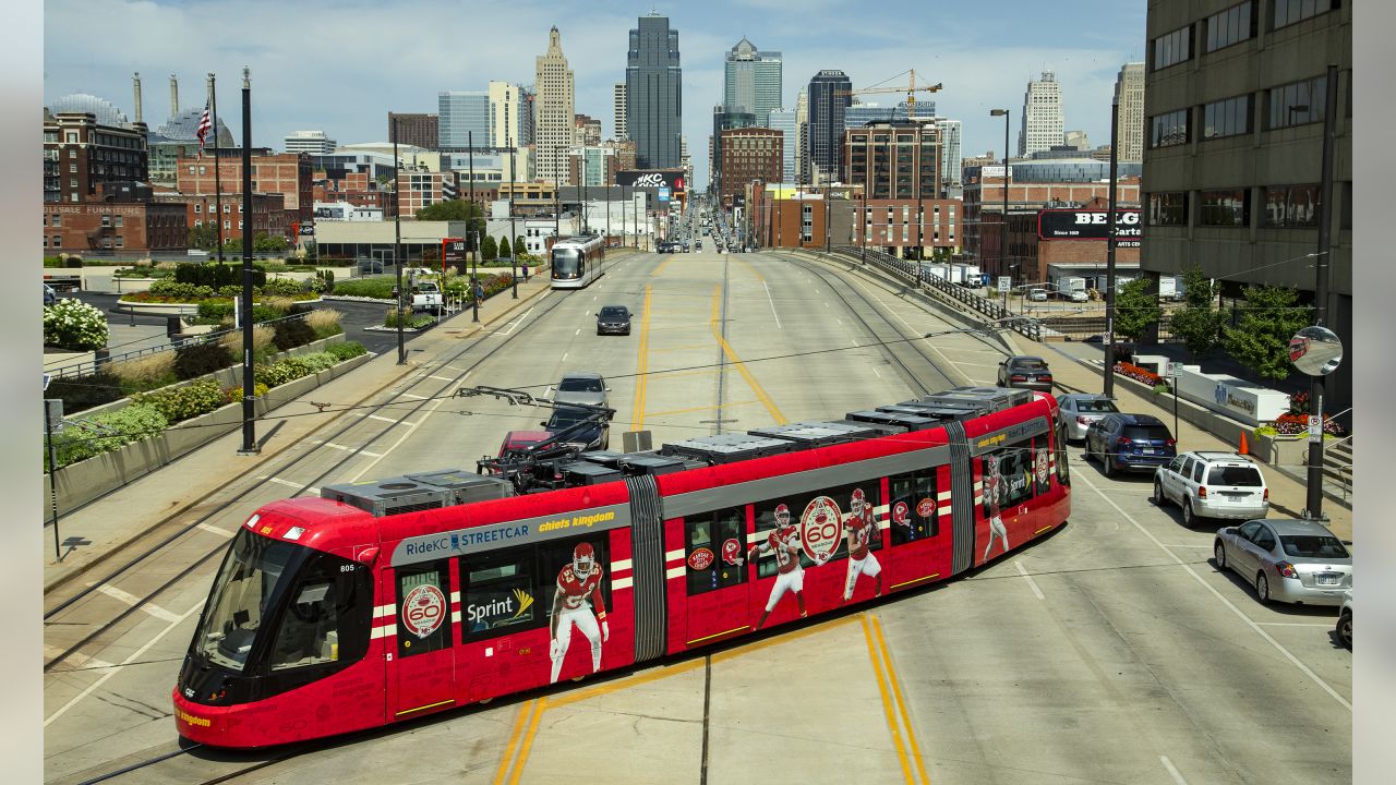 Photo Gallery: Banner Installations and the Chiefs Wrapped Street Car