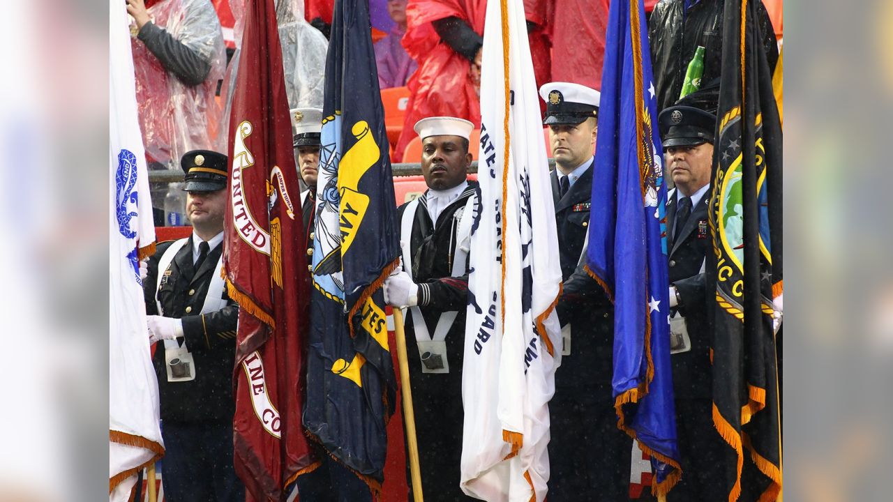 DVIDS - Images - Flag-holding Ceremony at Kansas City Chiefs Salute to  Service Game [Image 2 of 8]