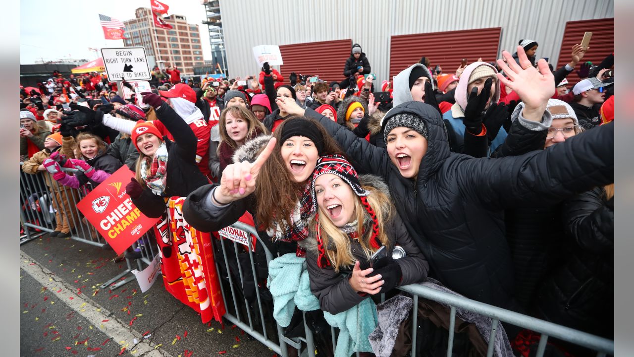Kansas City Chiefs fans pack streets for Super Bowl parade