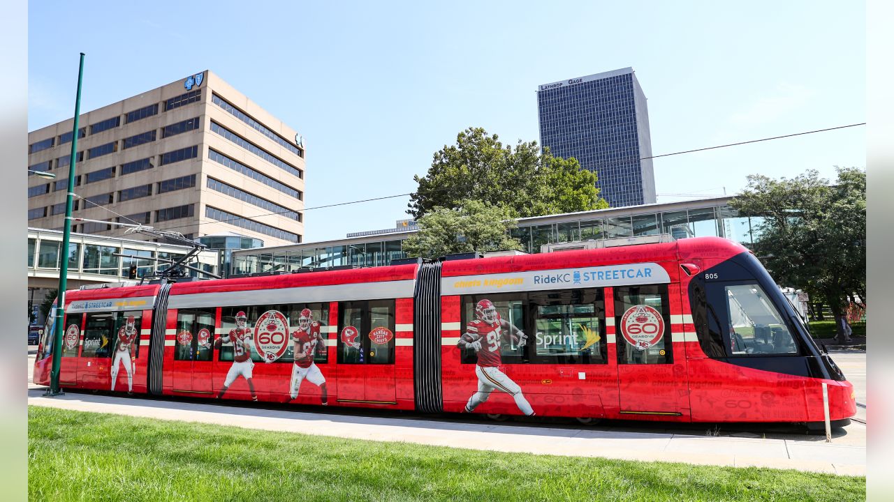 Photo Gallery: Banner Installations and the Chiefs Wrapped Street Car