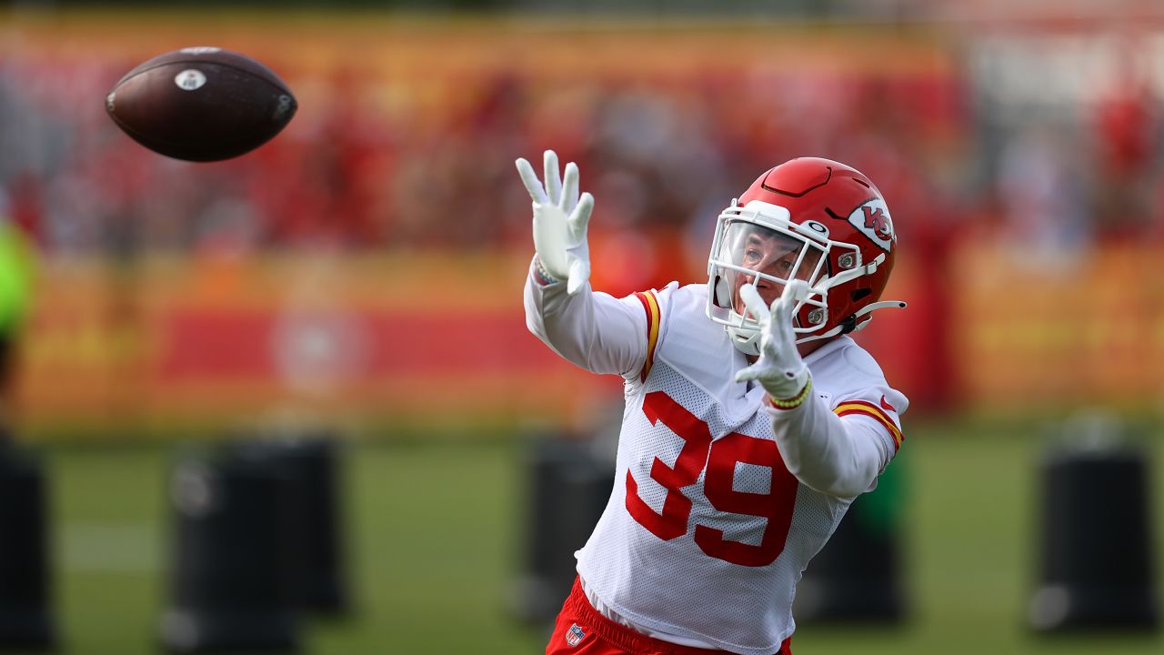 Kansas City Chiefs defensive tackle Chris Williams participates in a drill  during NFL football training camp Saturday, July 29, 2023, in St. Joseph,  Mo. (AP Photo/Charlie Riedel Stock Photo - Alamy