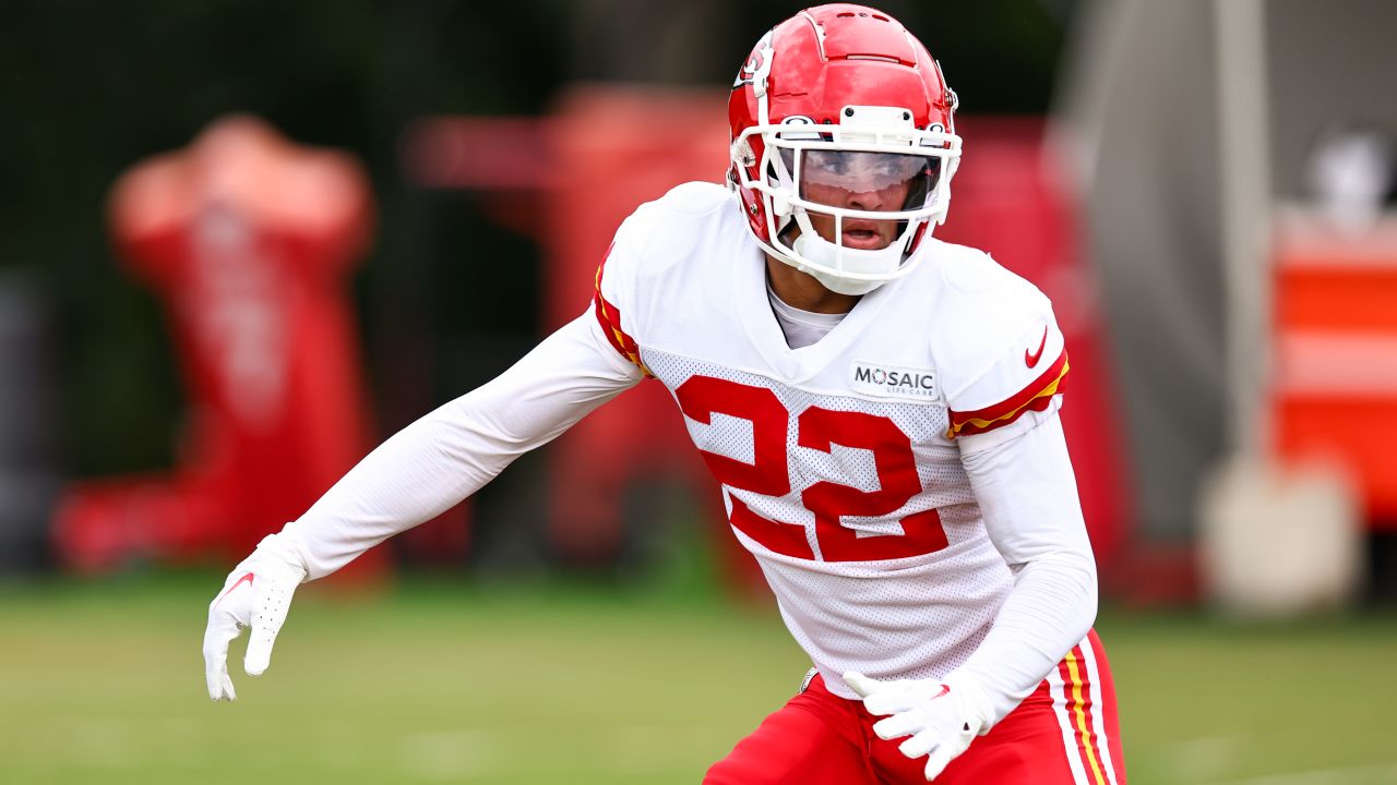 Kansas City Chiefs safety Bryan Cook passes the ball during NFL football  training camp Friday, Aug. 4, 2023, in St. Joseph, Mo. (AP Photo/Charlie  Riedel Stock Photo - Alamy