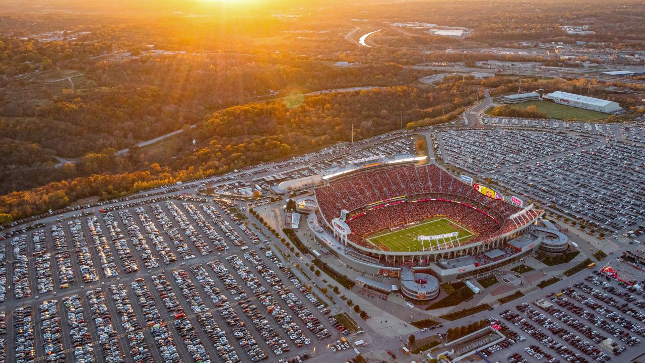 Andrew Mather Photography - Aerial view of the field at Arrowhead Stadium