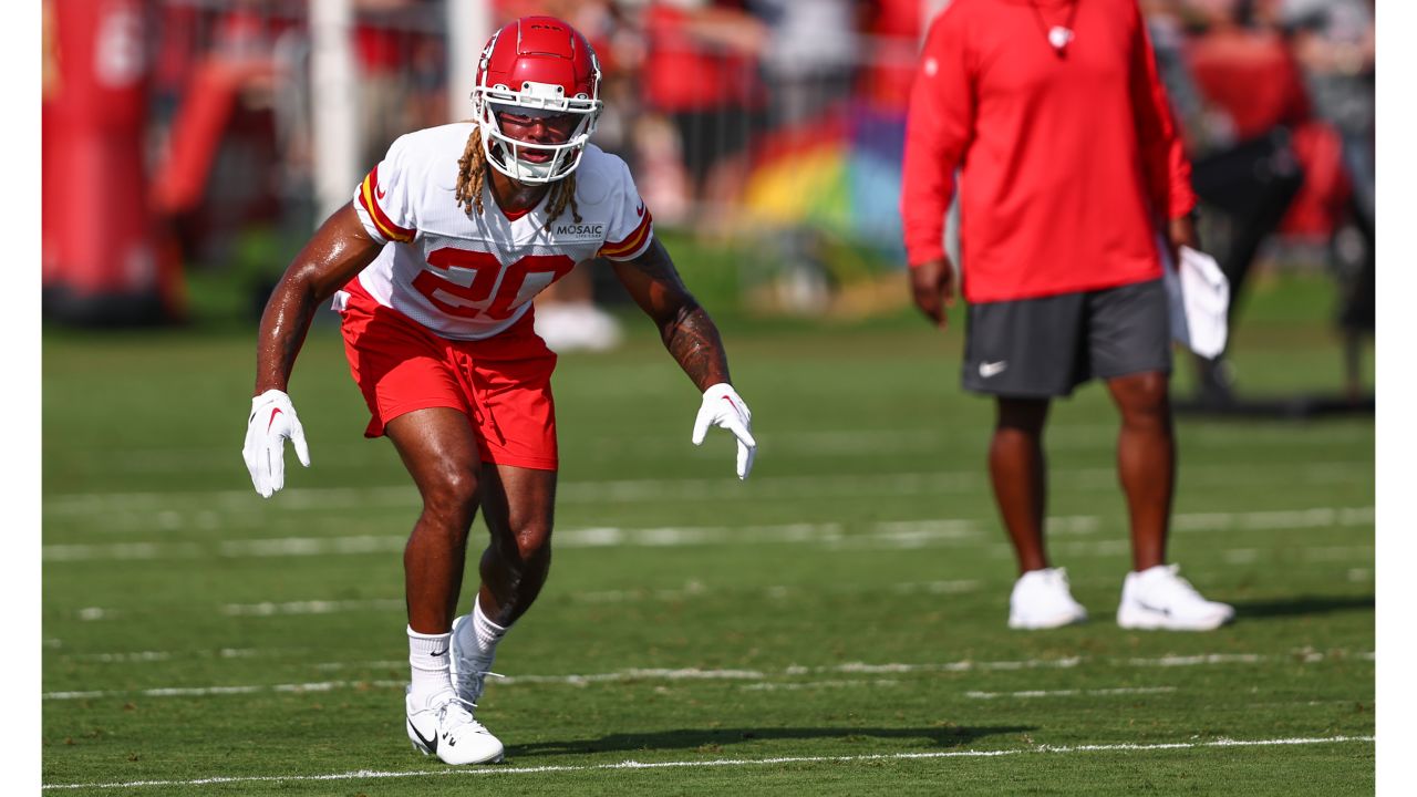 Kansas City Chiefs defensive tackle Chris Williams participates in a drill  during NFL football training camp Saturday, July 29, 2023, in St. Joseph,  Mo. (AP Photo/Charlie Riedel Stock Photo - Alamy