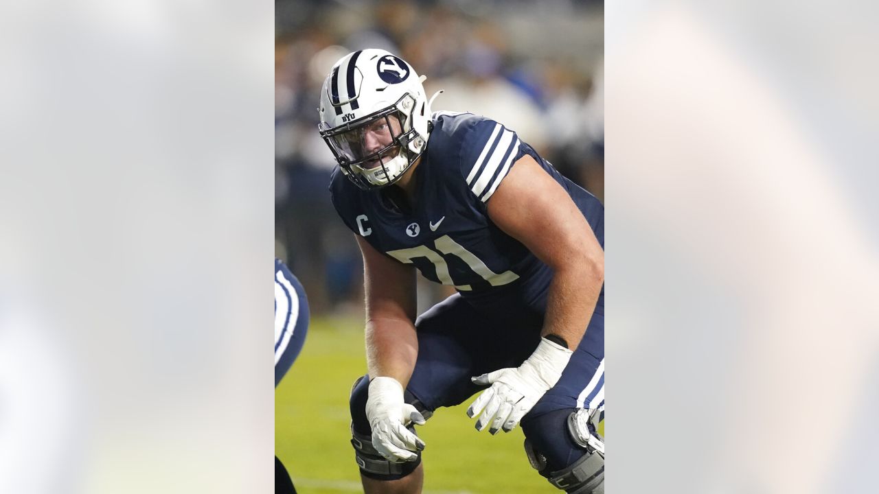 Indianapolis Colts tackle Blake Freeland (73) in action during the