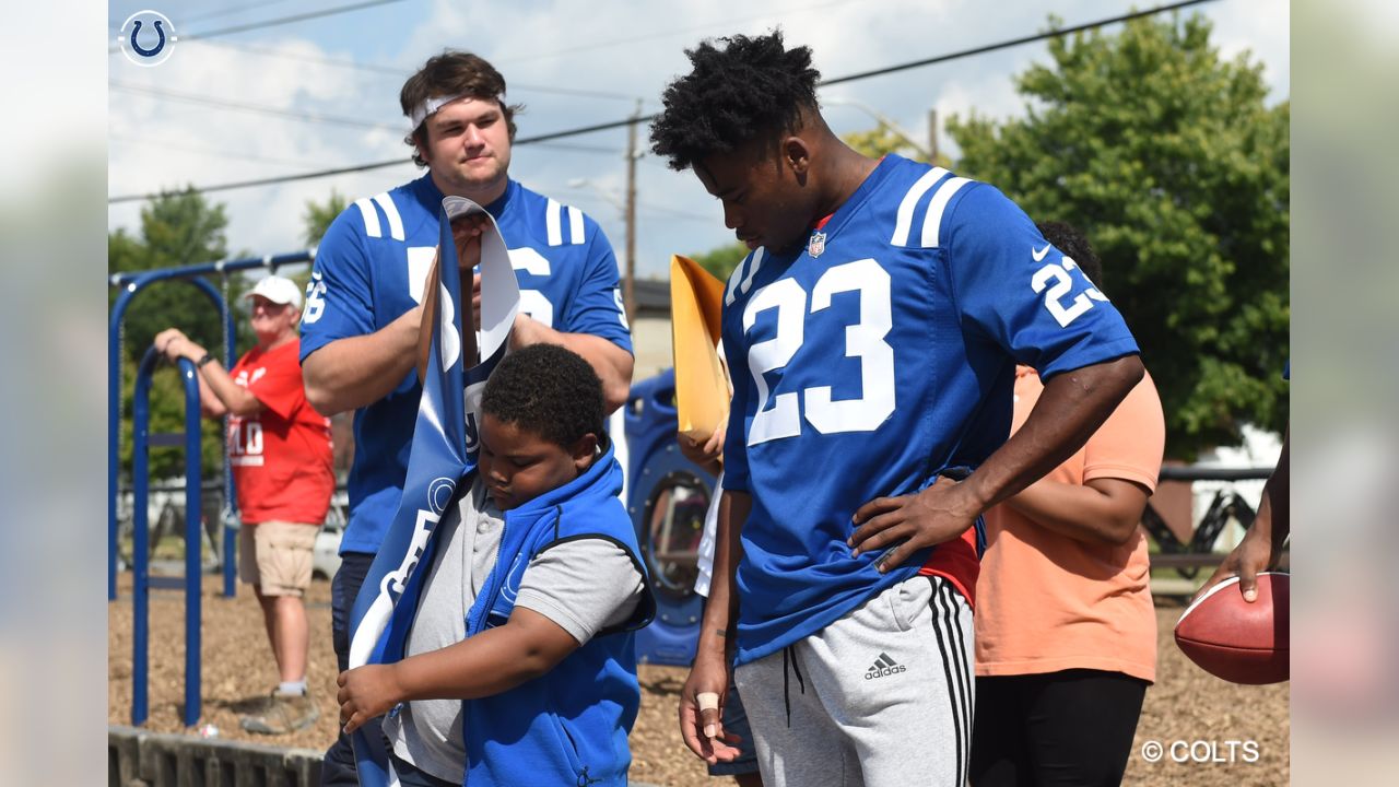 Colts players help build playground at Sankofa School of Success