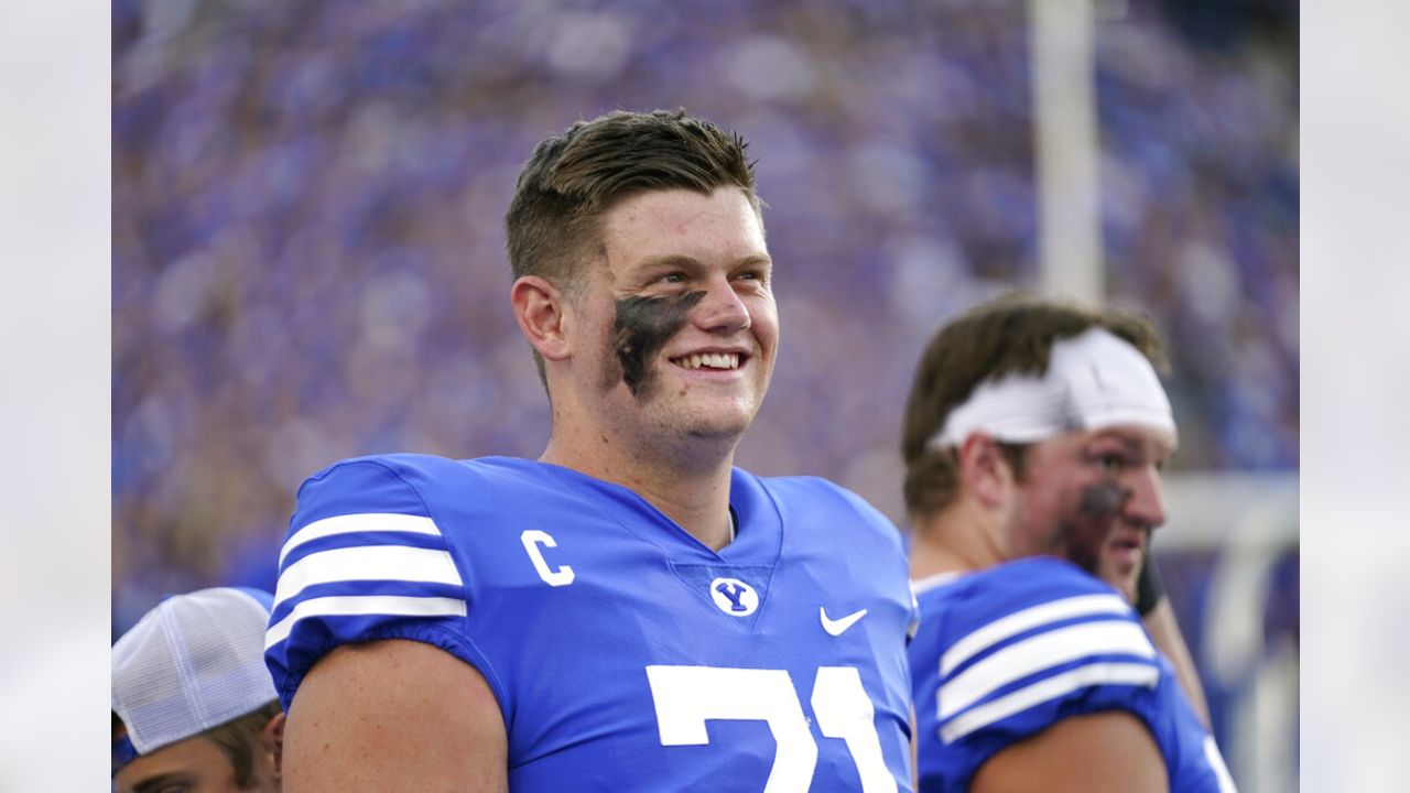 Indianapolis Colts tackle Blake Freeland (73) in action during the