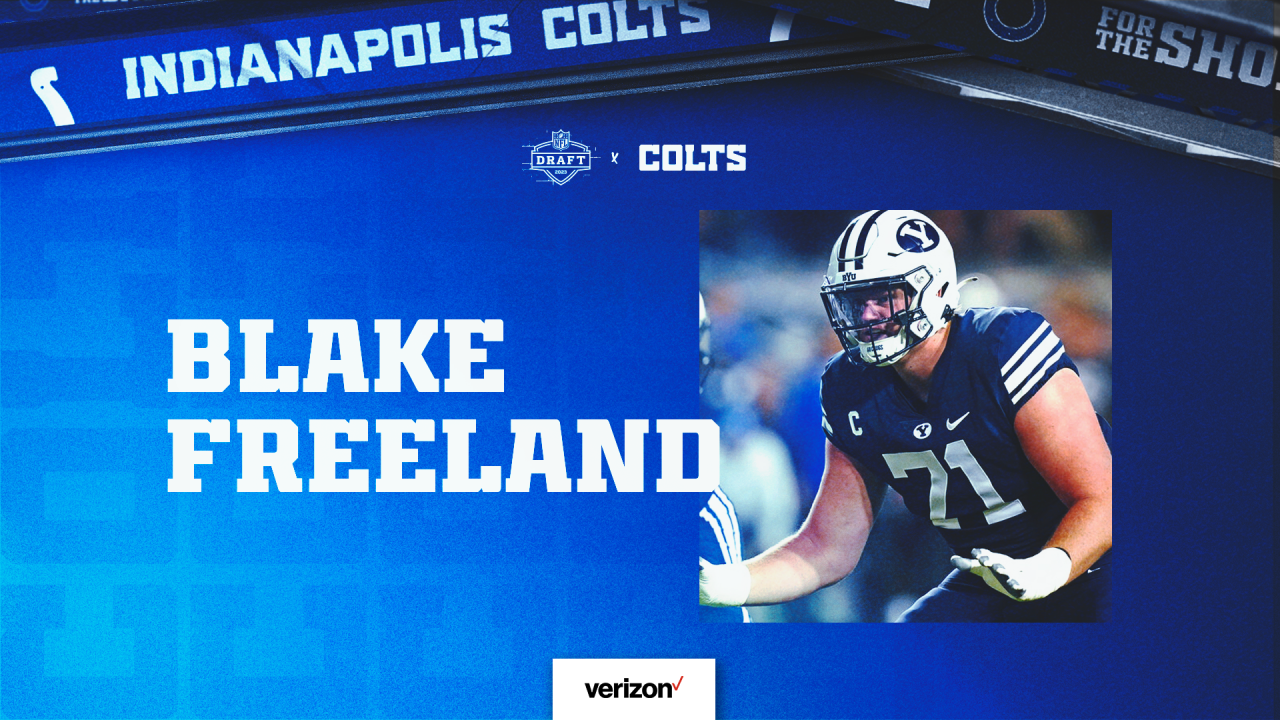 Colts select BYU offensive tackle Blake Freeland with No. 106 pick in 2023 NFL  Draft