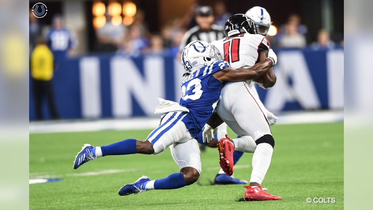 Indianapolis Colts' Kenny Moore II plays during a preseason NFL football  game, Thursday, Aug. 24, 2023, in Philadelphia. (AP Photo/Matt Slocum Stock  Photo - Alamy