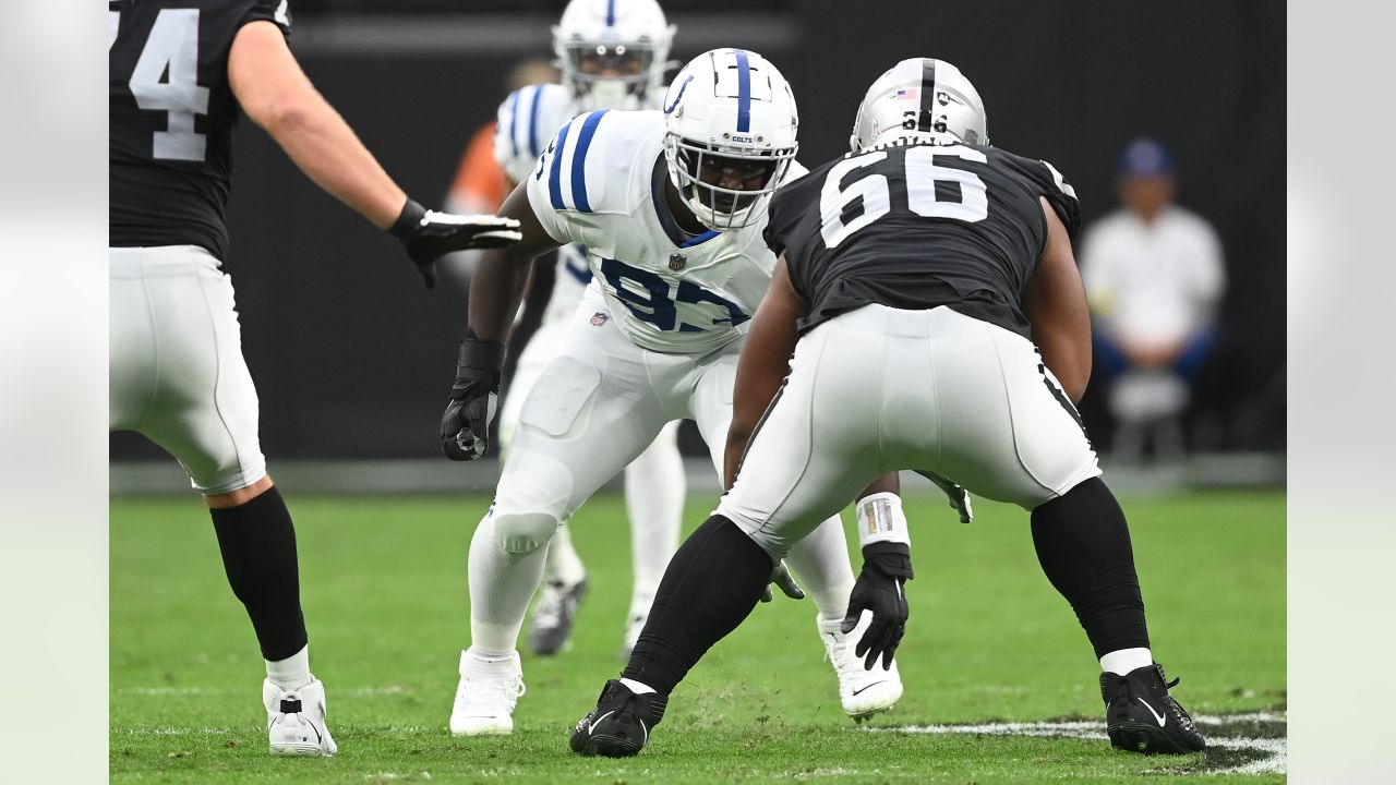 Indianapolis Colts defensive tackle Grover Stewart (90) in the first half  of an NFL football game Thursday, Oct. 6, 2022, in Denver. (AP Photo/David  Zalubowski Stock Photo - Alamy