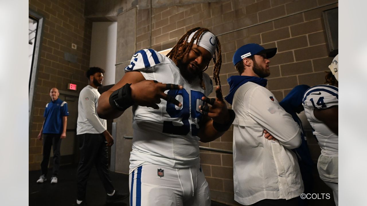 Taylor Stallworth of the Carolina Panthers looks on during warmups