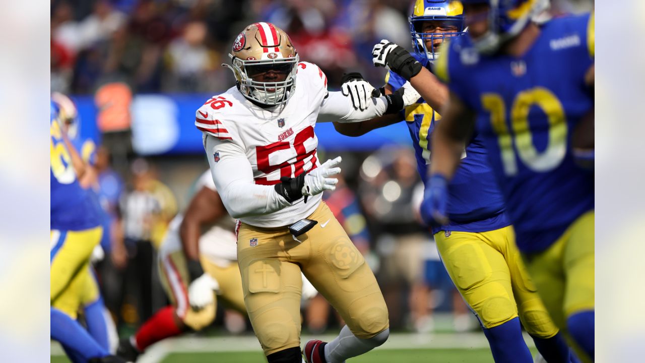 San Francisco 49ers linebacker Samson Ebukam (56) against the Los