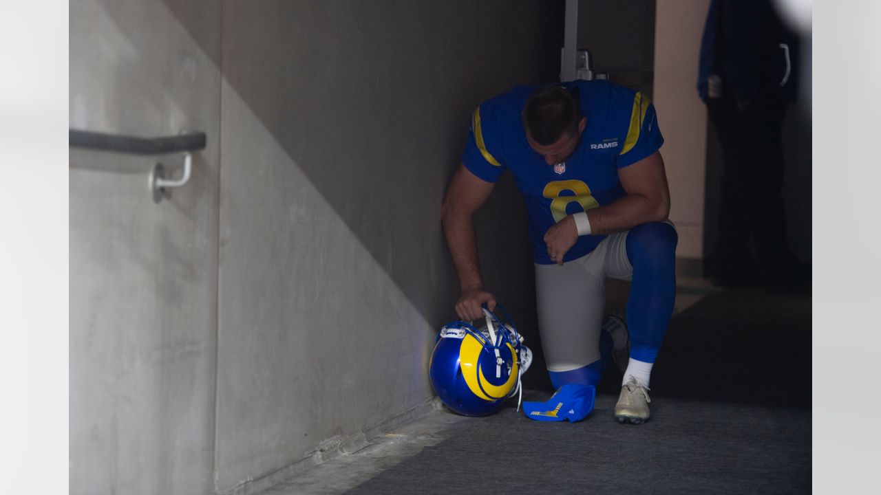 Los Angeles Rams kicker Matt Gay (8) during an NFL football game