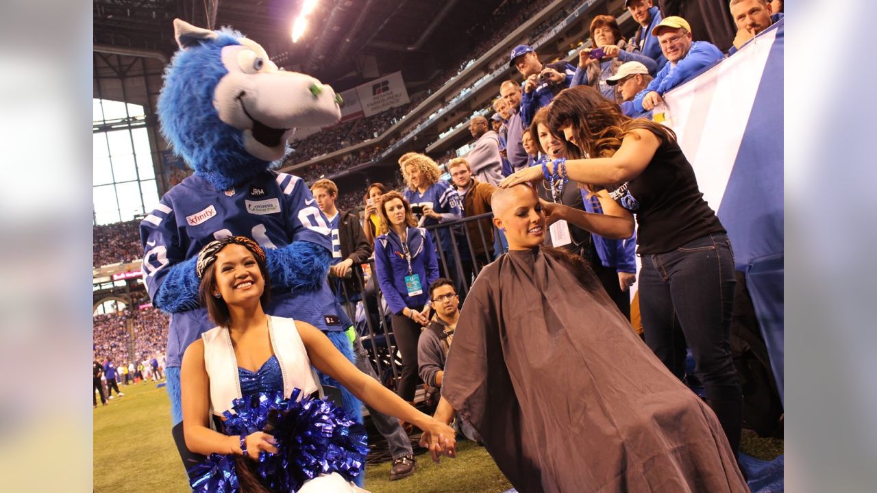 Colts cheerleaders get their manes shaved off