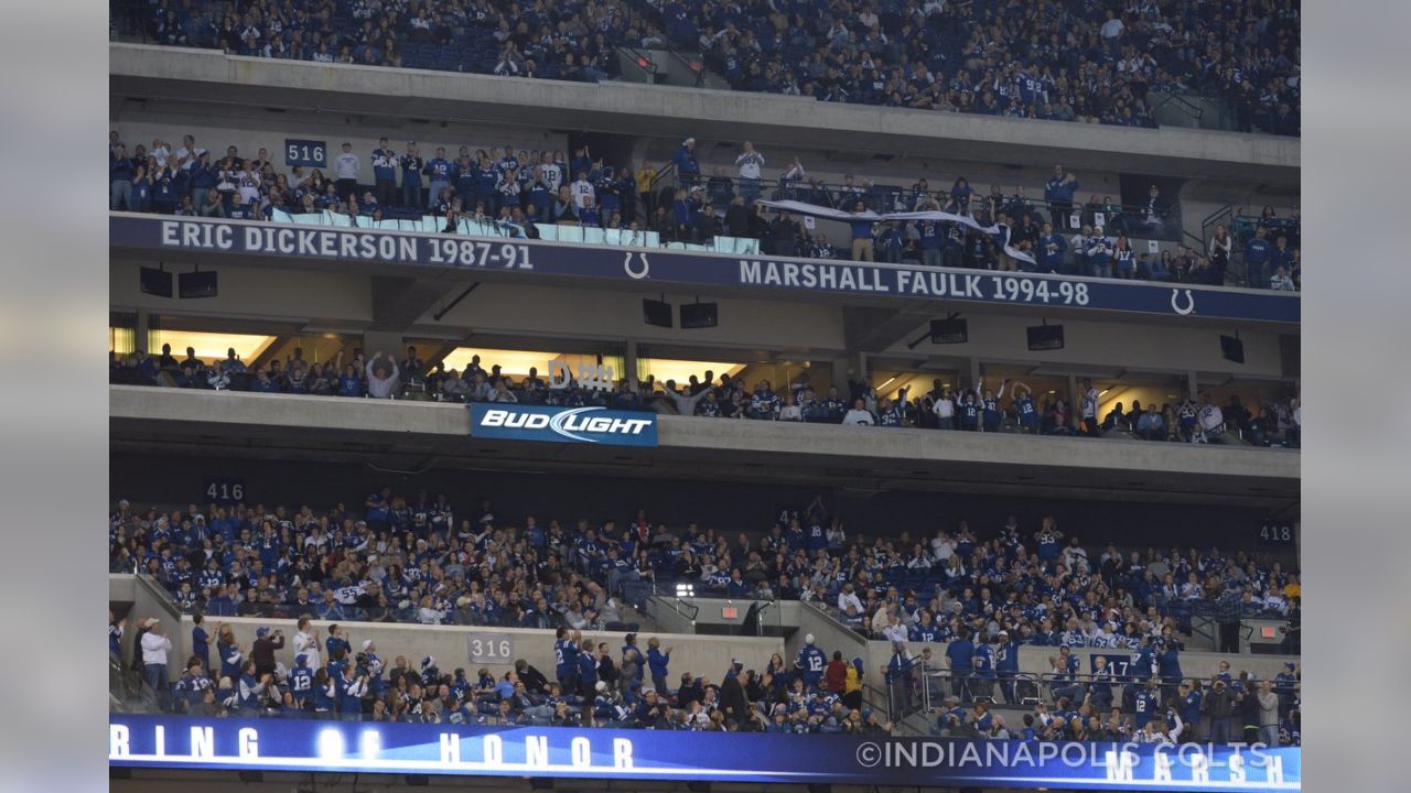 Faulk, Dickerson relish Colts Ring honor