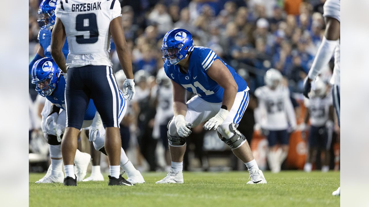 Indianapolis Colts tackle Blake Freeland (73) in action during the