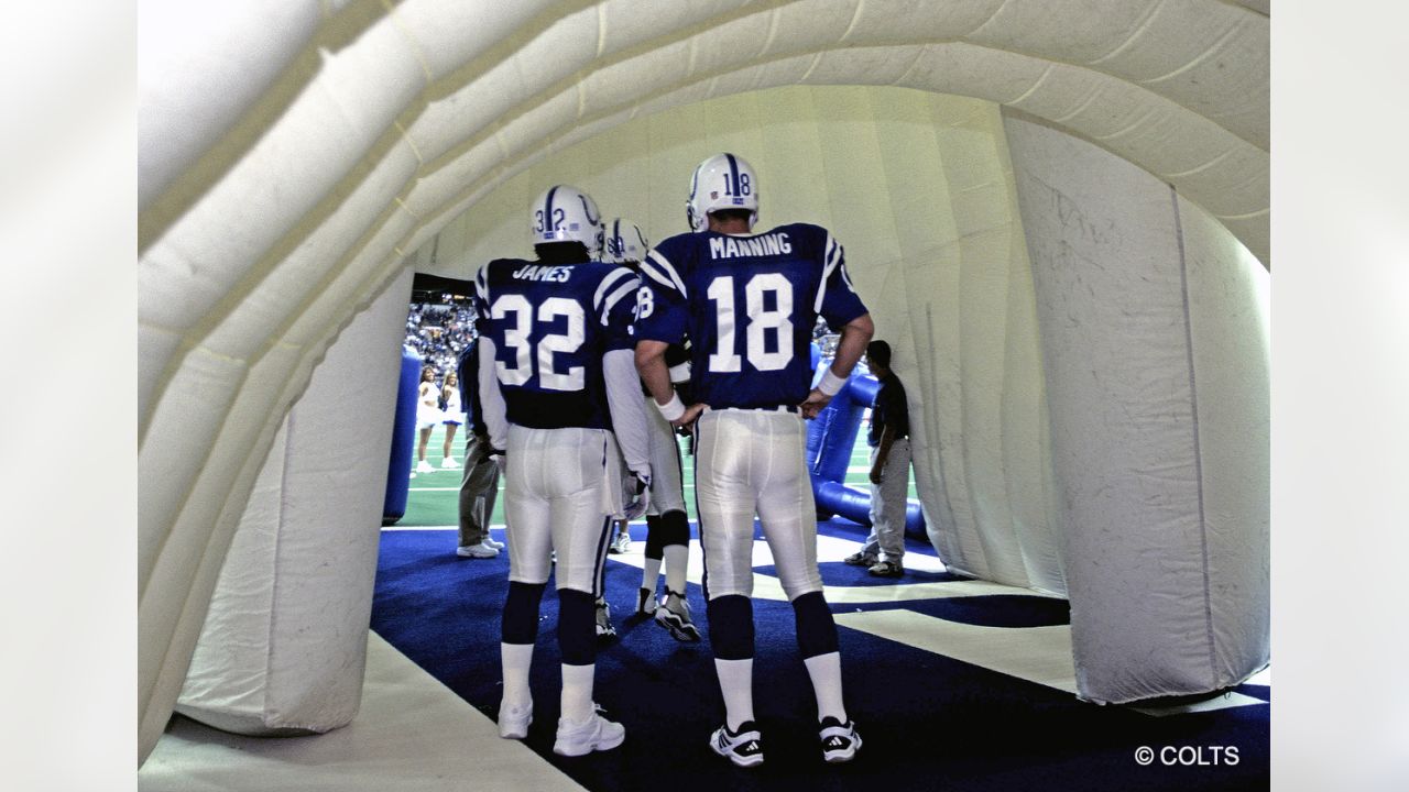 Indianapolis Colts quarterback Peyton Manning (18) after an NFL AFC wild  card football playoff game between