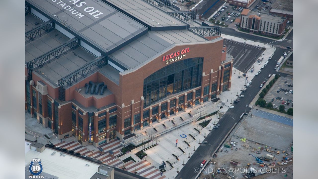 Aerial of lucas oil stadium hi-res stock photography and images