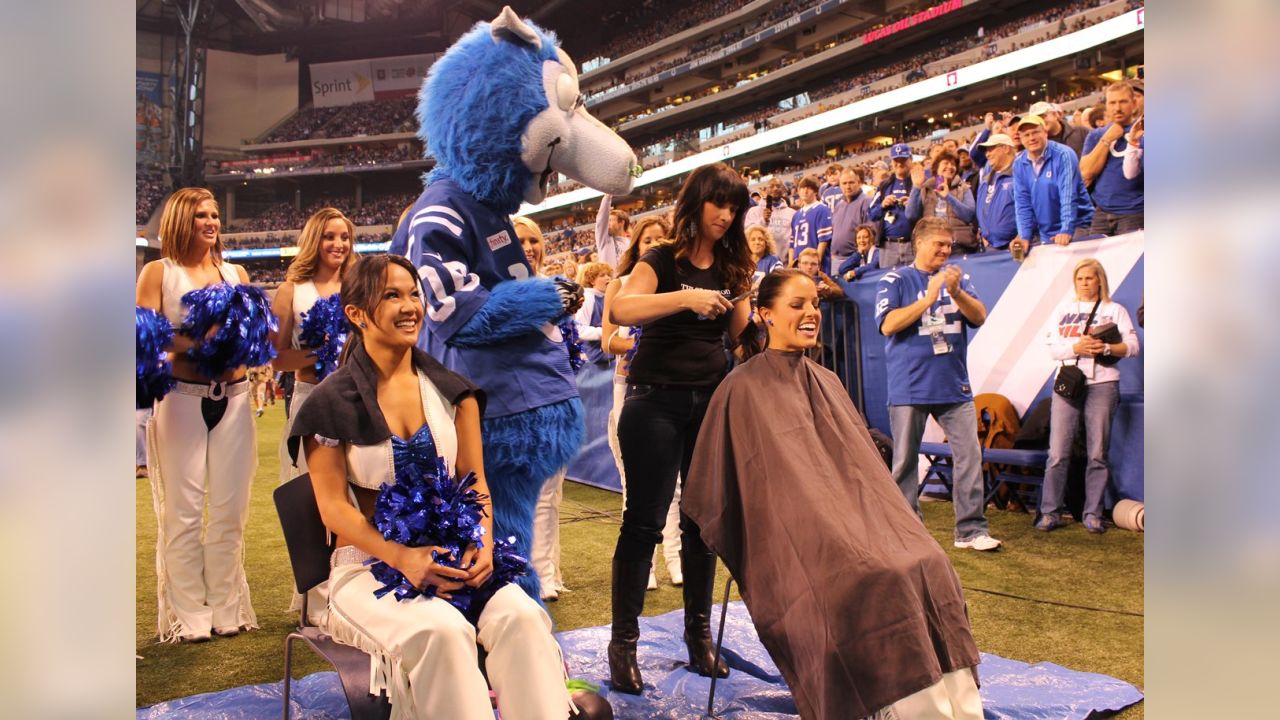 Colts cheerleaders get their manes shaved off