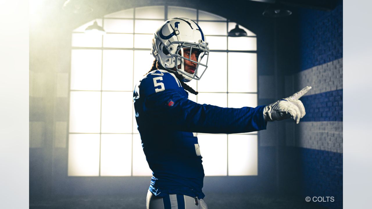 Indianapolis Colts cornerback Stephon Gilmore (5) during an NFL football  games, Sunday, Nov. 6, 2022, in Foxborough, Mass. (AP Photo/Charles Krupa  Stock Photo - Alamy