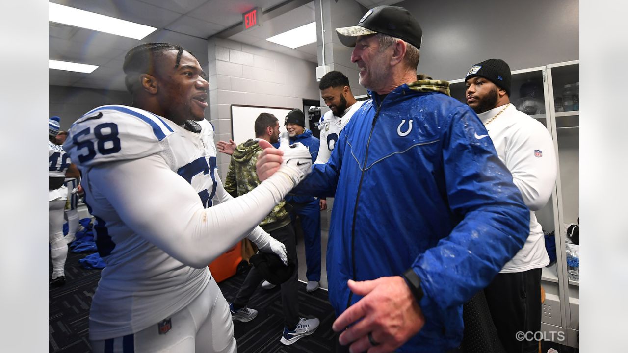 Locker Room Celebration: Colts at Bills