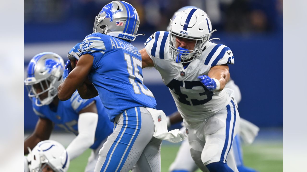 Indianapolis Colts defensive back Rodney Thomas II (25) looks to the  sidelines during an NFL football game against the Jacksonville Jaguars,  Sunday, Oct. 16, 2022, in Indianapolis. (AP Photo/Zach Bolinger Stock Photo  - Alamy