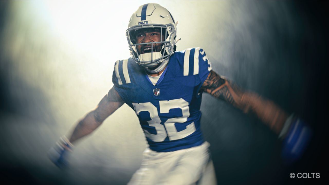 Julian Blackmon Football Paper Poster Colts 9 - Julian Blackmon - Posters  and Art Prints