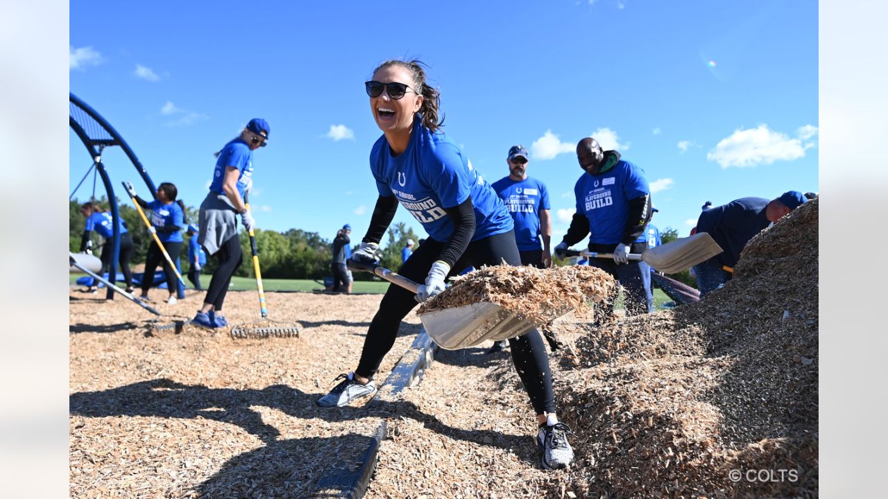 Colts players help build playground at Sankofa School of Success