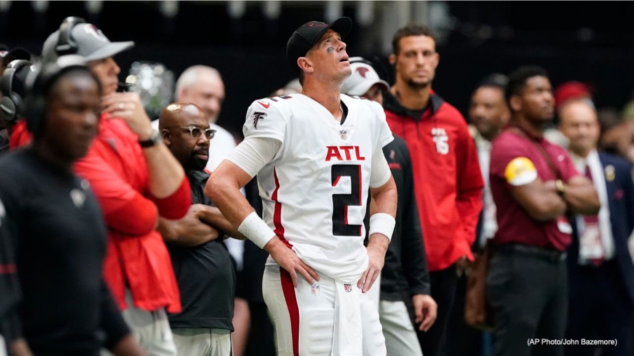 Atlanta Falcons quarterback Matt Ryan throws a pass in the first quarter  against the New York Jets in an NFL pre season game at MetLife Stadium in  East Rutherford, New Jersey on