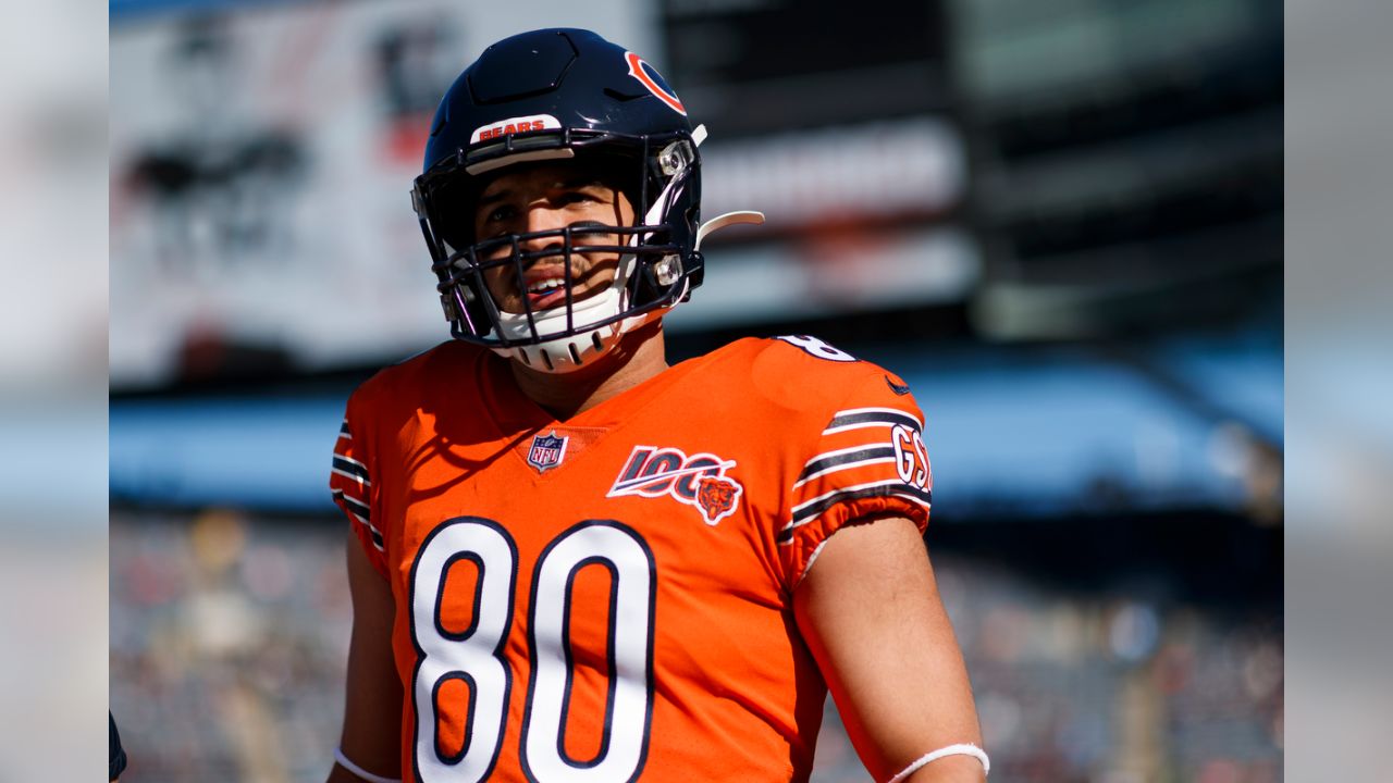 Chicago Bears tight end Trey Burton runs a route against the Washington  Redskins during the first half of an NFL football game Monday, Sept. 23,  2019, in Landover, Md. (AP Photo/Julio Cortez