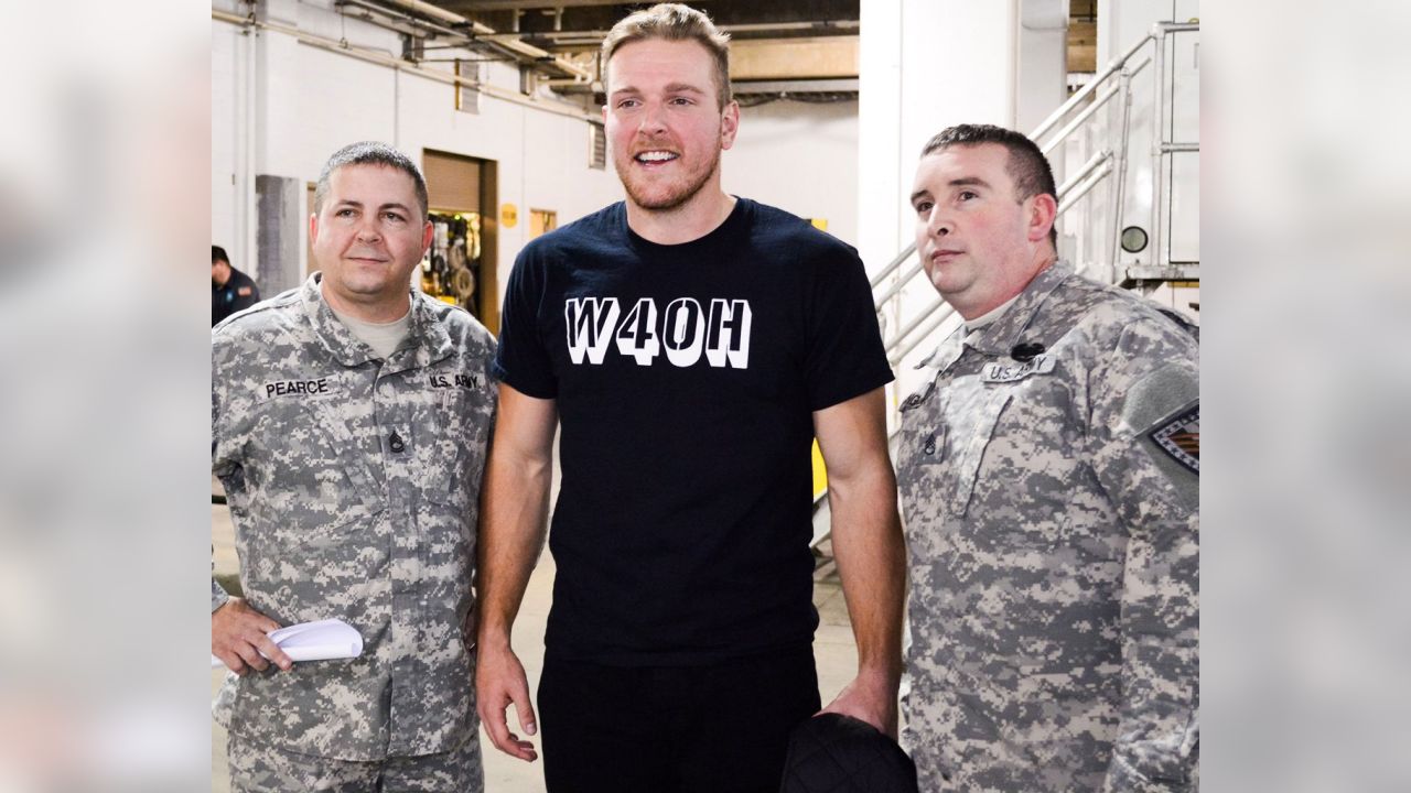 Colts Pat McAfee makes a soldier and his family's day at Lucas Oil Stadium.  • Wish For Our Heroes