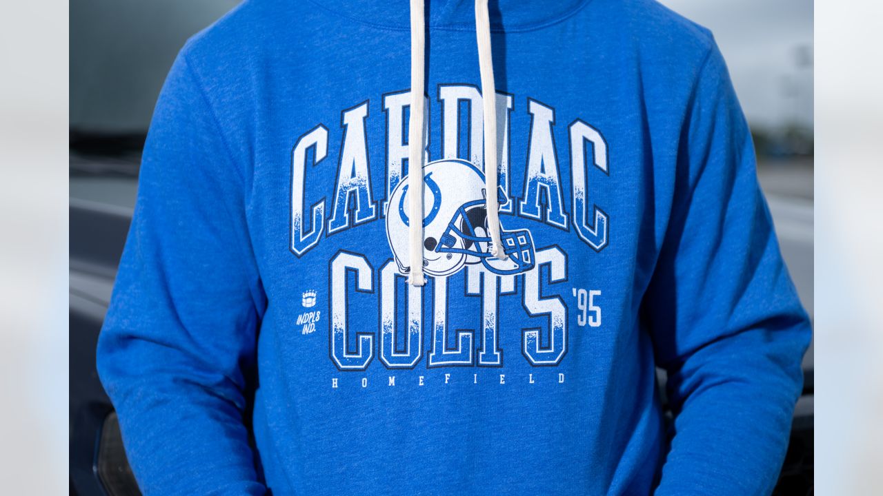 Vintage Champions Indiana Colts Hoodie L - Blue