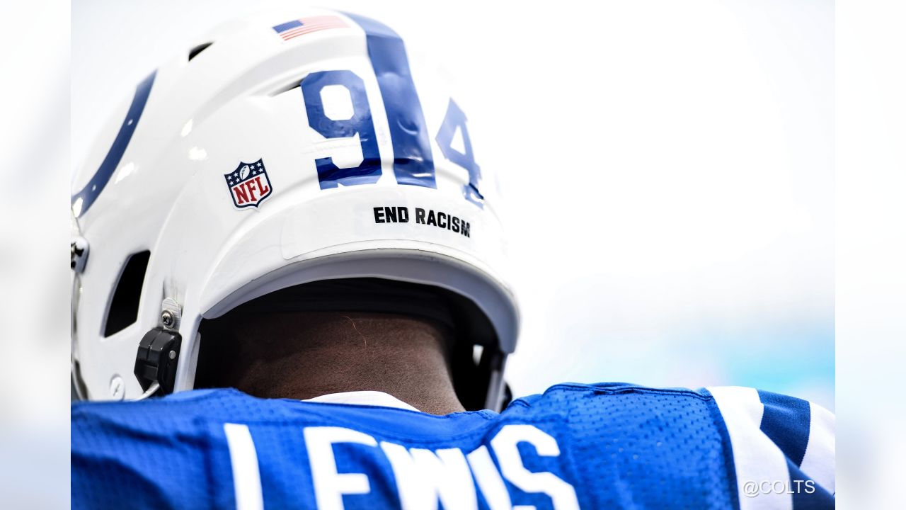 September 22, 2019: Indianapolis Colts defensive tackle Denico Autry (96)  during NFL football game action between the Atlanta Falcons and the  Indianapolis Colts at Lucas Oil Stadium in Indianapolis, Indiana.  Indianapolis defeated