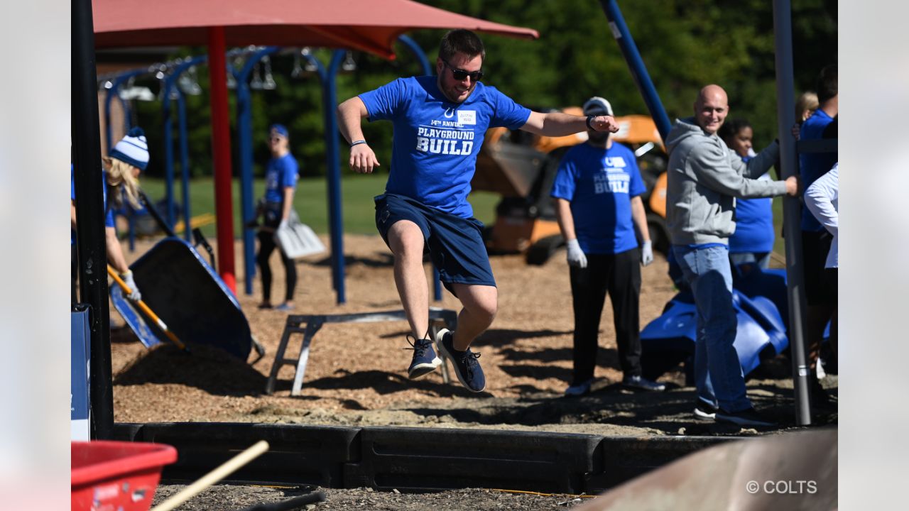 Colts players help build playground at Sankofa School of Success