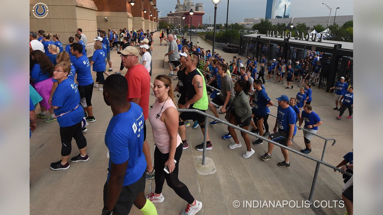 Downtown Indy - Grab your running horseshoes - the ninth annual Indianapolis  Colts 5K Run/Walk, presented by Indiana University Health and sponsored in  part by CBS4 and White Claw, is trotting to