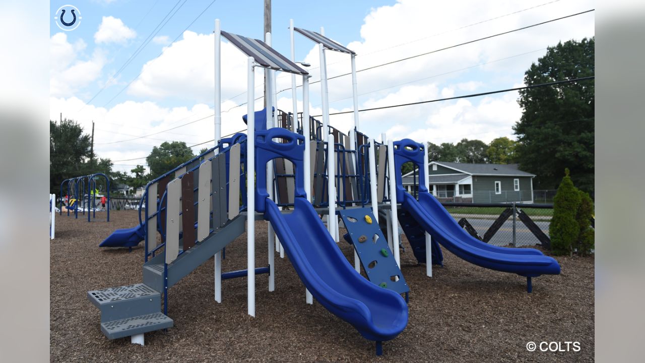 Colts players help build playground at Sankofa School of Success