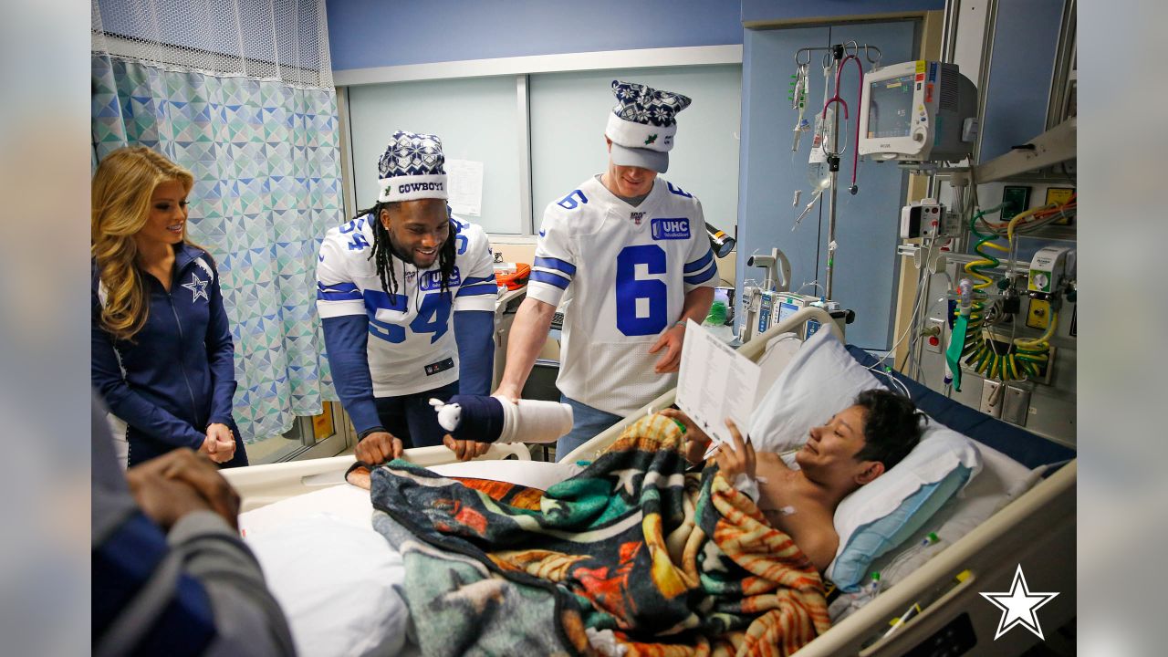 Dallas Cowboys players and cheerleaders visit North Texas hospitals