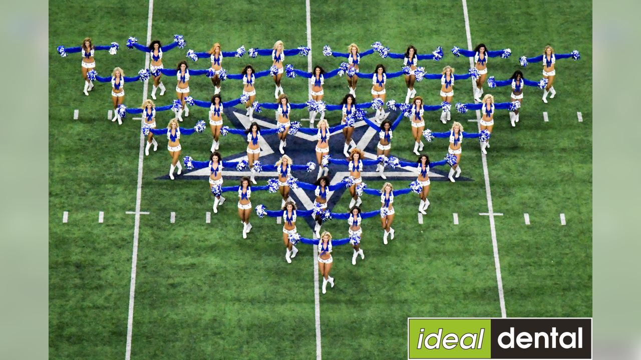 Dallas Cowboys Cheerleaders performs during an NFL Football game